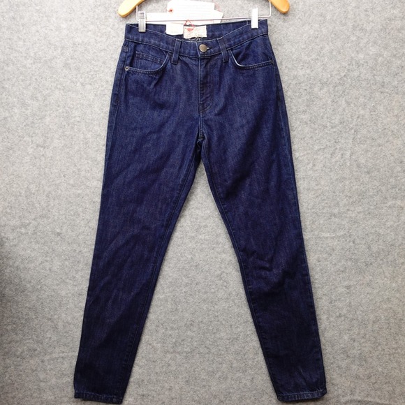 Tapered Mom Jeans Womens 27 Blue CURRENT ELLIOT Mamacita Utility Rinse 28x30 NWT